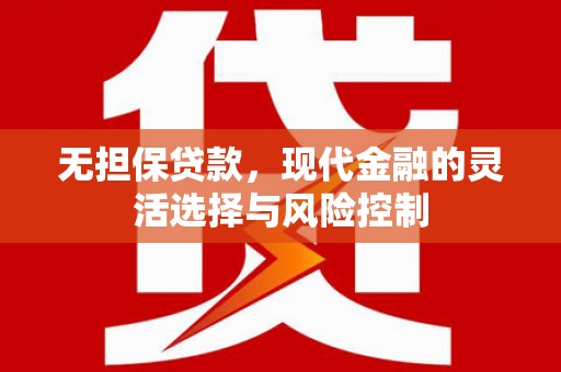 伊川无担保贷款，现代金融的灵活选择与风险控制