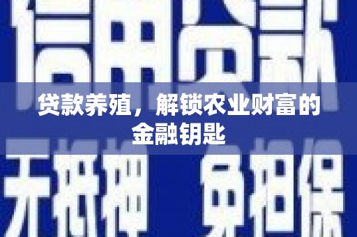 伊川贷款养殖，解锁农业财富的金融钥匙