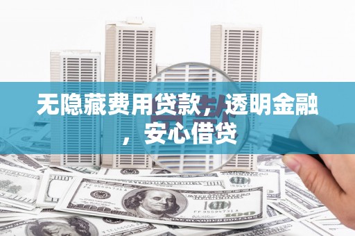 伊川无隐藏费用贷款，透明金融，安心借贷