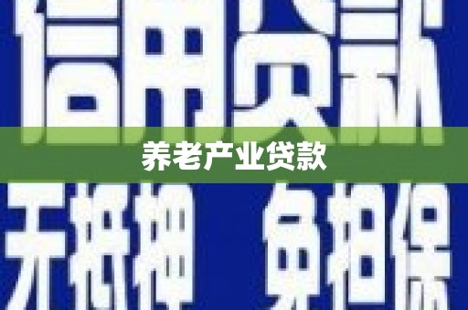 伊川养老产业贷款