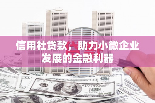 伊川信用社贷款，助力小微企业发展的金融利器