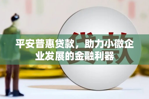 伊川平安普惠贷款，助力小微企业发展的金融利器